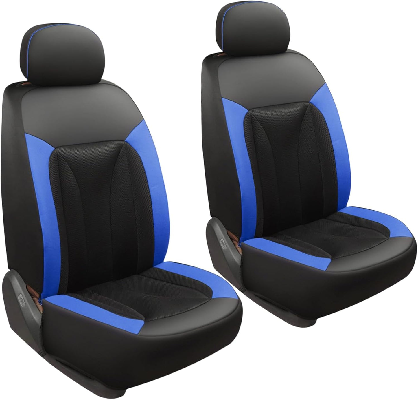 GIANT PANDA Front Seat Cover for Nissan, 3D Air Mesh Car Seat Covers Custom Fit Nissan Rogue Altima Sentra Versa Kicks Frontier Murano Pathfinder Maxima (Blue) 2-Pack