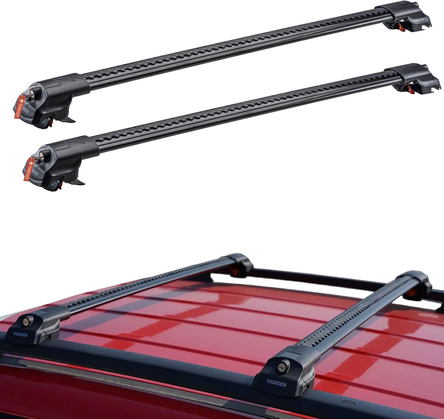 for Subaru Ascent 2019 2026 Roof Rack Cross Bars | Lockable Aluminum Luggage Carrier | Anti-Theft Design with Key | Fits Wiht Raised Side Rails | Premium Edition Limited Touring (Black)