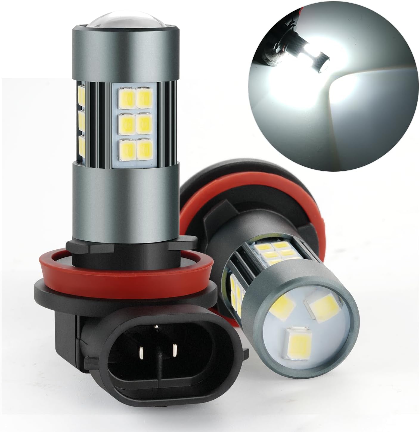 H11 LED Bulbs, H8 H16 Fog Light 6500K Cool White, Pack of 2
