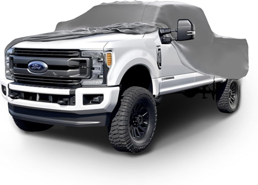 Car Covers Weatherproof Max Truck Cover & Warranty Compatible with Ford 2003-2019 F-250 SuperCab, 8' & Shell– Outdoor Cover, Prevents Theft with Cable Lock