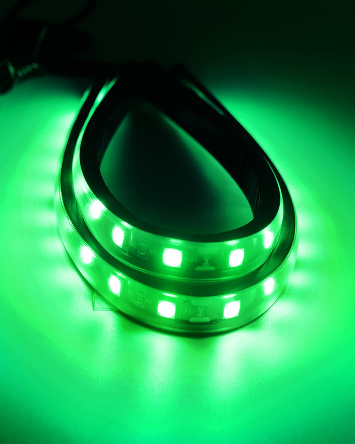 12V Led Light Strip 32CM Waterproof Green Led Strip Lights for Cars Motorcycles Golf Cart Interior & Exterior Marine Boat 12V 5050 18SMD,Pack of 4