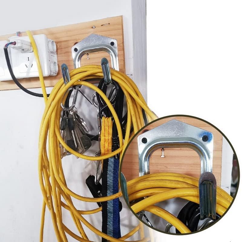 JianLing 5pcs Tool Hanger Hooks Set Wall Hook for Storage of Tools Hooks to Hang Wall Mounted Double Tool Storage Hooks Brackets to Hang on The Wall, Garden, Garage