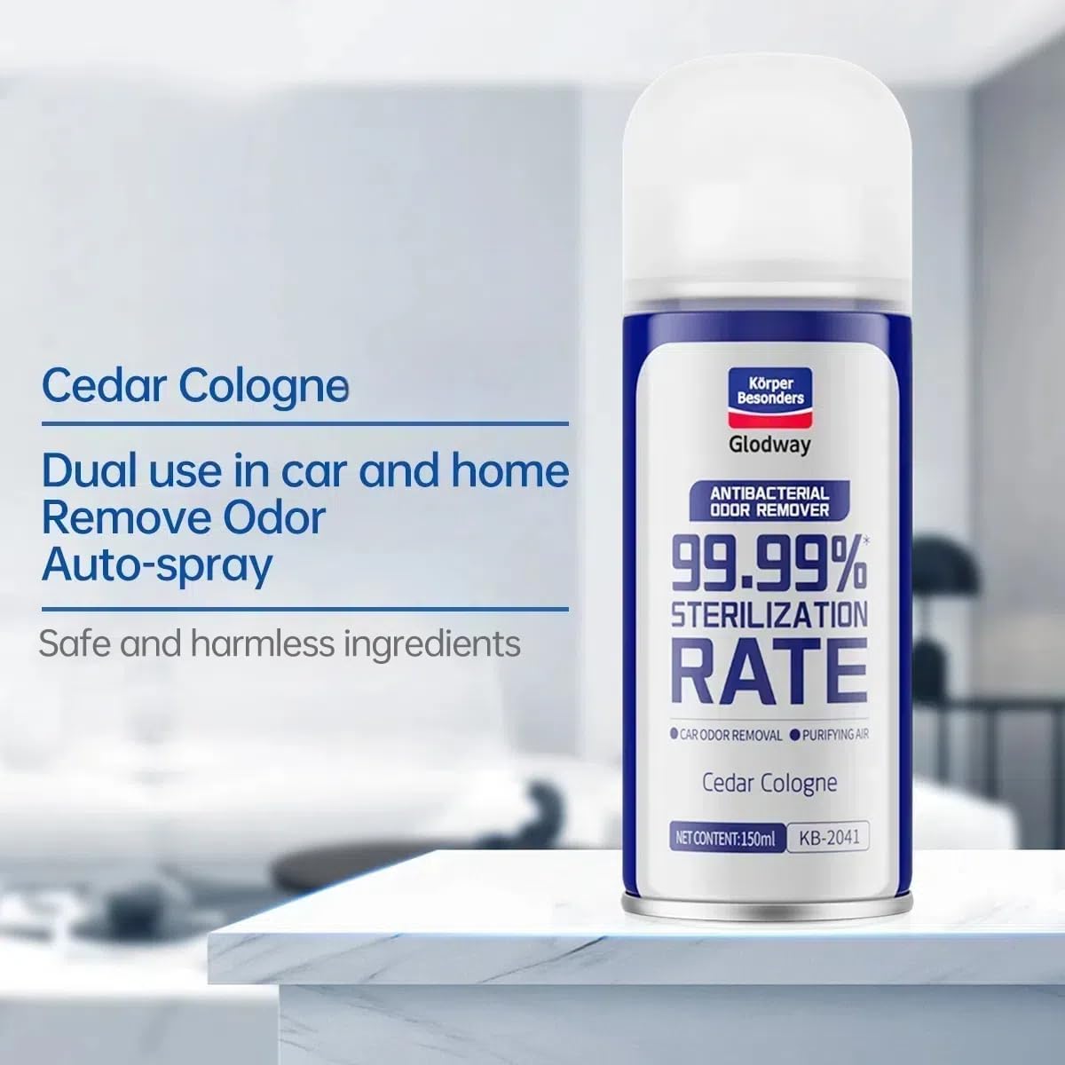 Glodway Whole Car Air Refresher Spray,Odor Eliminator Eliminates Strong Vehicle Odors,Cologne Scent-6 Ounce Spray Bottle (Plack of 2)