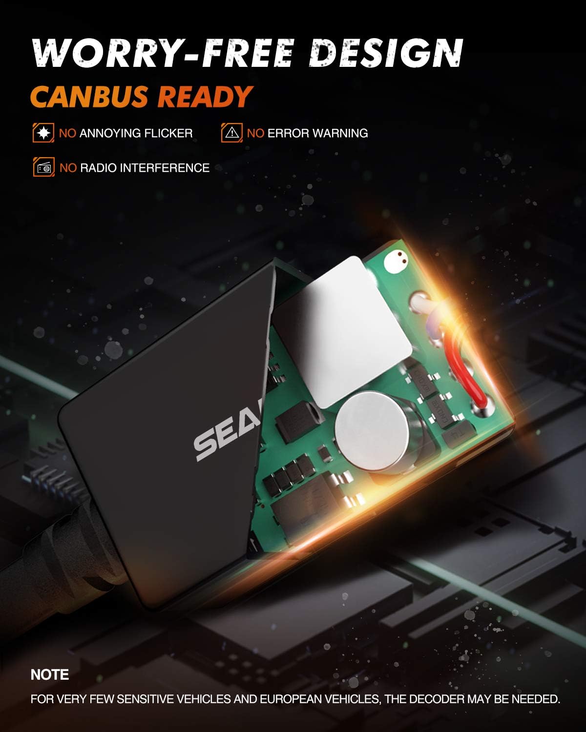 SEALIGHT 9005/HB3 Bulbs for Fog, 36000LM Super, L2 9005/HB3 Fog Light Driving Bulbs, 800% Brighter with 9005 Light Bulbs, 50000+ Hours Lifspan, 15000RPM Cooling Fan, IP68, Play and Plug, Pack of 2