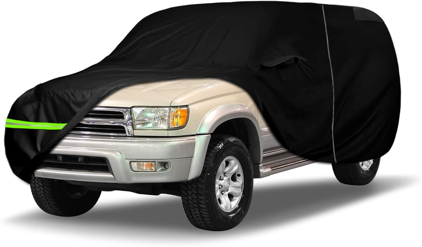 Waterproof Car Cover Compatible with 1984-2002 Toyota 4Runner 2/4 Door SUV Accessories, All Weather Classic Car Covers with Inner Cotton&Zipper Door for Snow Rain Protection