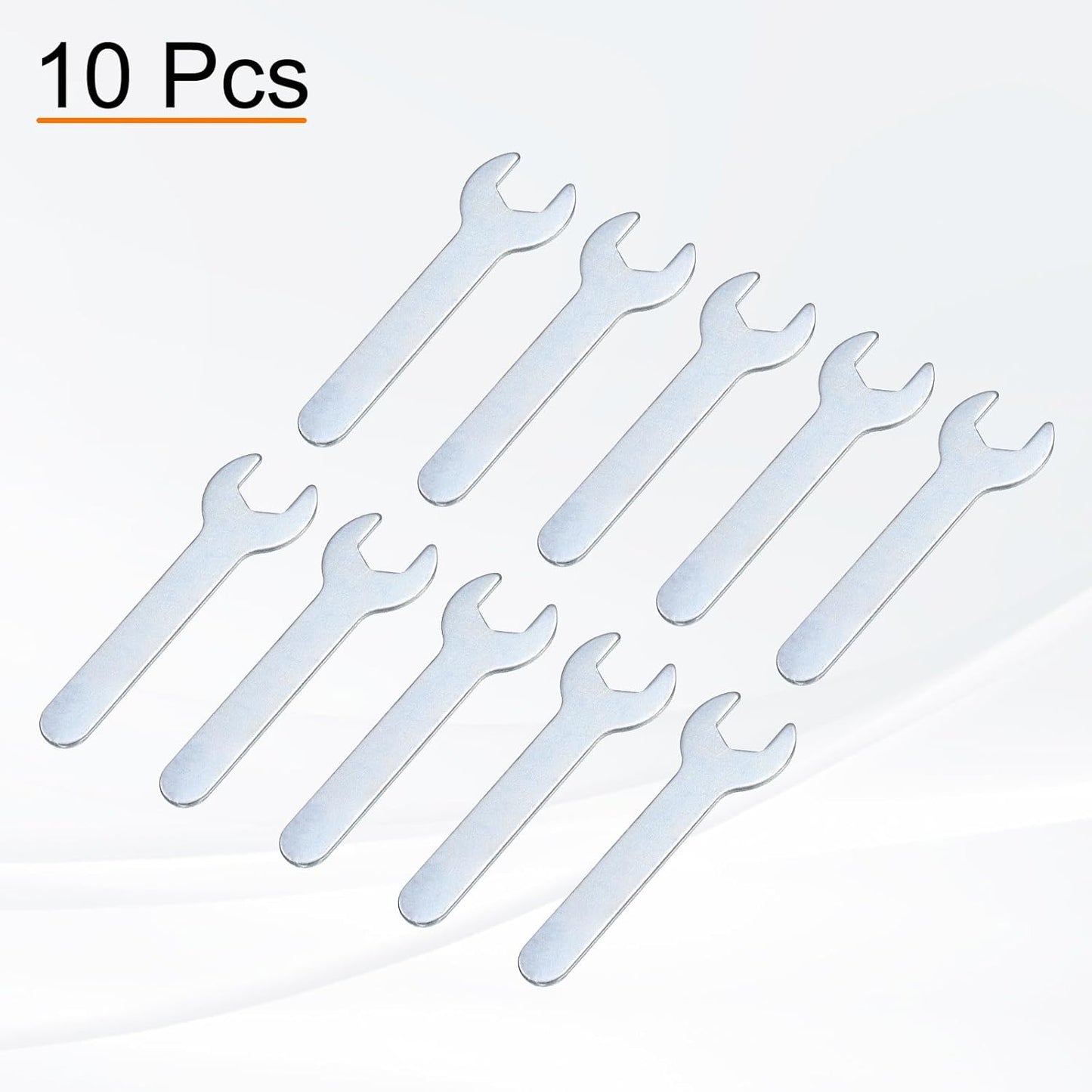 HARFINGTON 10pcs Small Wrench 11x70x1.5mm Metric U-Shaped Single Open Ended Spanner Super Thin Flat Head Galvanizing Wrench for Automotive Repair Furniture Assembly