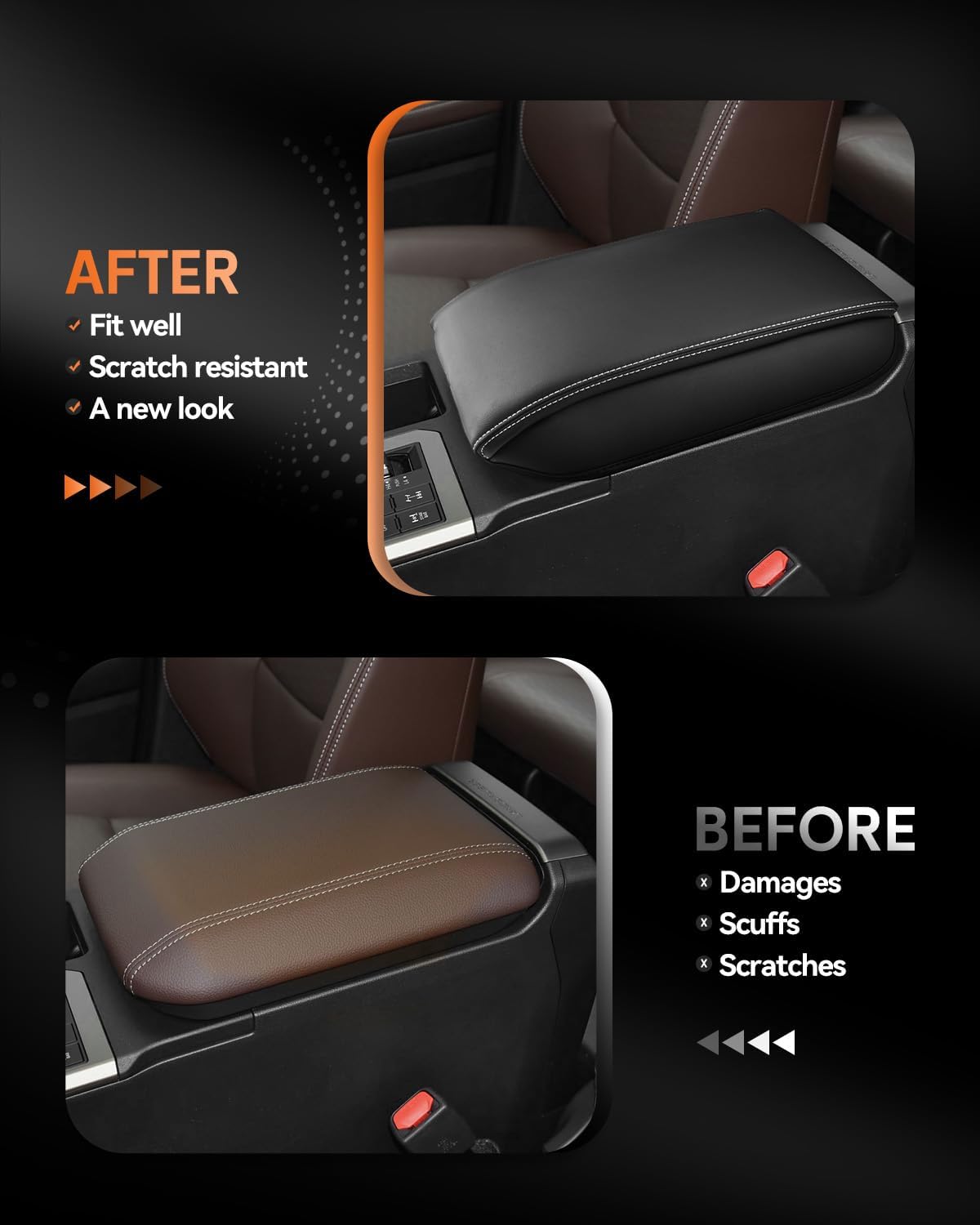 CDEFG for 2024 2025 Toyota Land Cruiser 250 Center Console Cover Armrest Box Cover for Land Cruiser (1958, Land Cruiser) 2024 2025 Accessories Arm Rest Protector