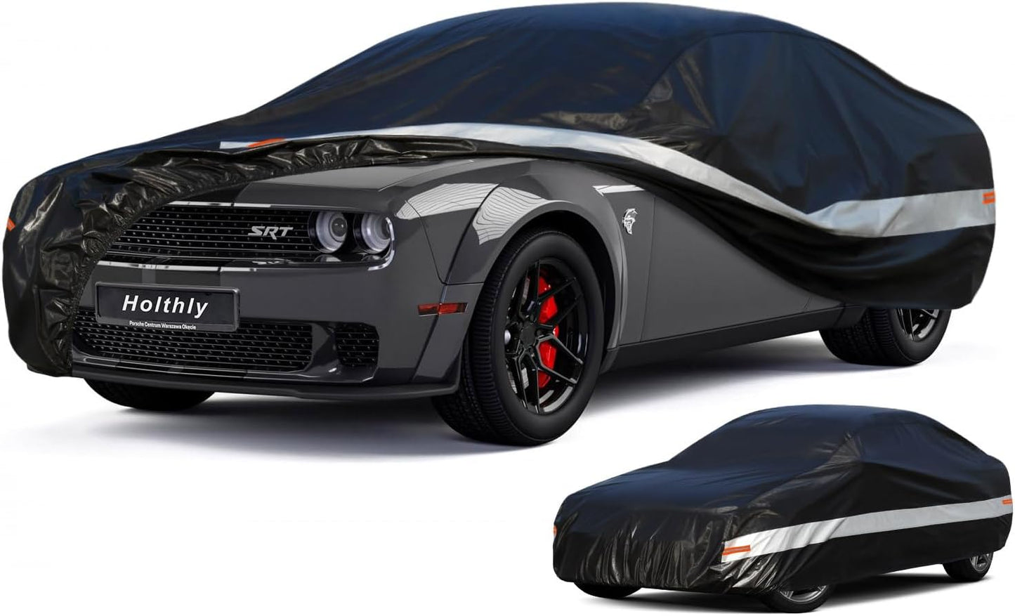 10 Layers Car Cover Custom Fit for Dodge Challenger SRT Hellcat Demon,Waterproof All Weather for Automobiles, Outdoor Full Cover Sun UV Rain Protection with Cotton.Black