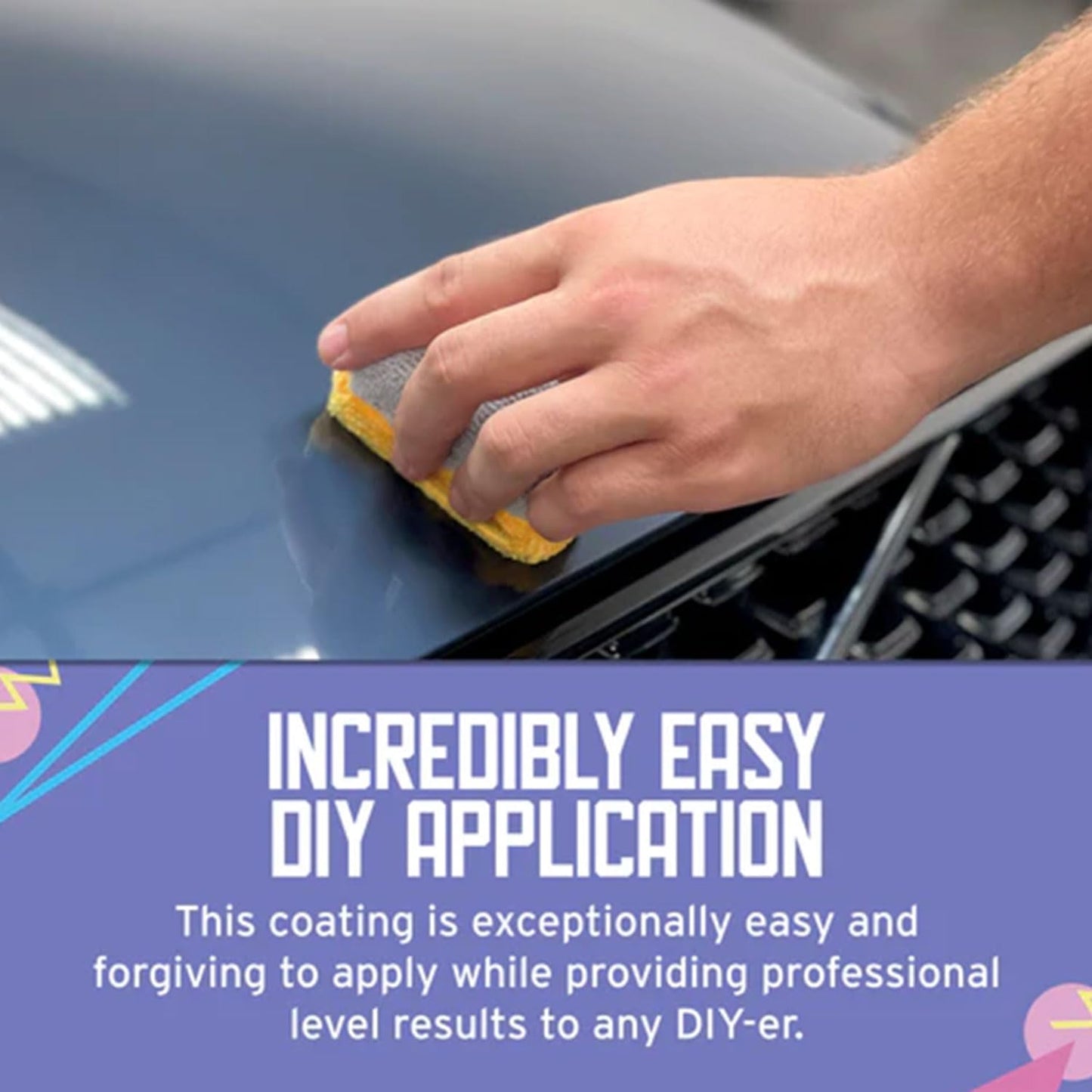 EZPZ - Ceramic Coating For Cars - Advanced Ceramic Polymer Coating for Cars - Easy DIY Application, Extreme Hydrophobics, Ultra-Slick Finish - Durable Formula