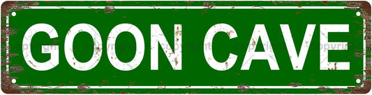 GOON CAVE Space Vintage Metal Tin Sign, Street Sign, Home Decor, Room Decor, Wall Decor, Bathroom Decor, Bar Decor, Cafe Decor, Garage Decor, 16 x 4 Inch