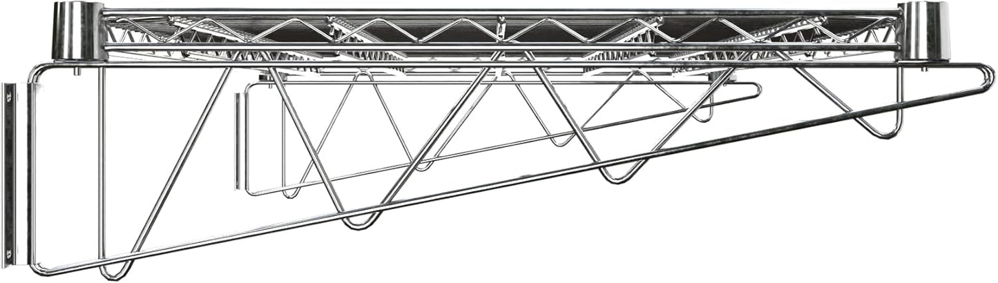 24" x 36" Chrome Wire Wall Mount Shelf