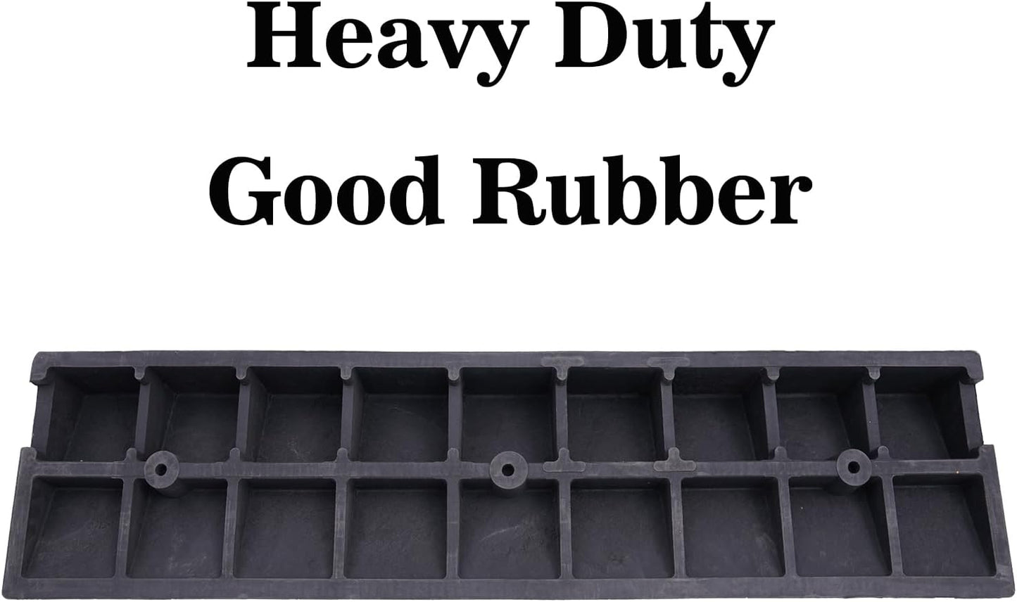 2 Pack 4'' Rise Rubber Curb Ramp Heavy Duty Loading Rubber Curb Ramps 22000lbs (10 Ton) Driveway Ramp Car Slope Ramp for Loading Dock Bike Vehicle Warehouse Sidewalk Wheelchair (4" H)