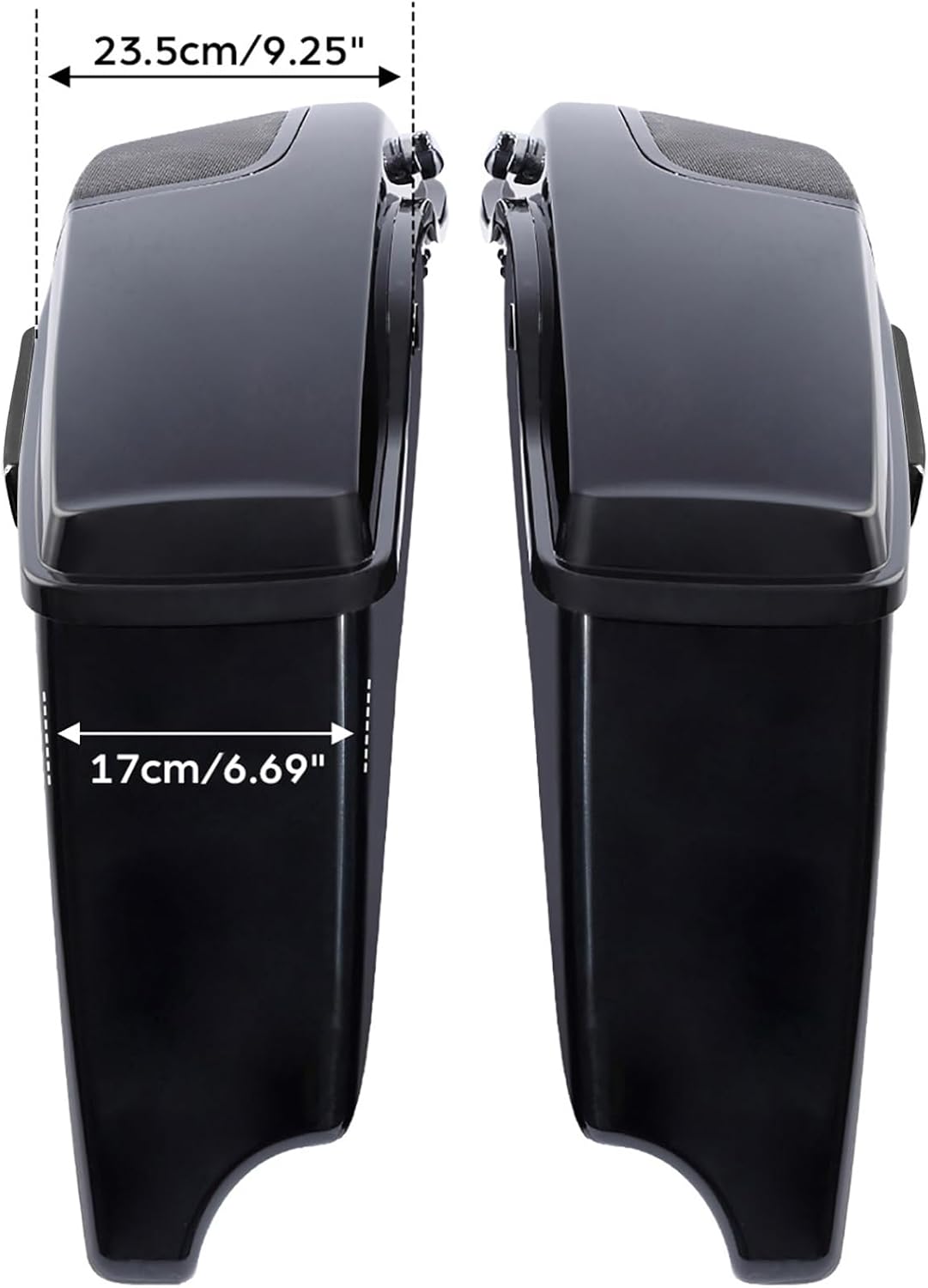 XFMT Motorcycle 4" Extended Hard Saddlebag Fit For Harley Touring CVO Road King Street Glide Road Glide Electra Glide '14-'24