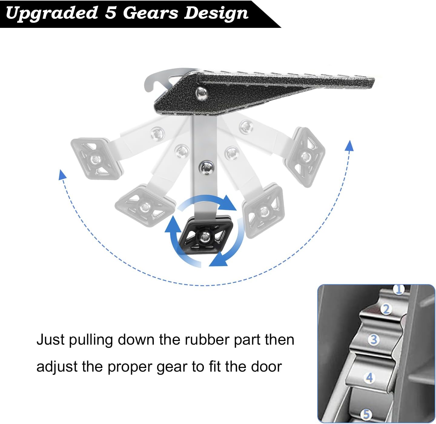 COWVIE Foldable Car Door Step Stand Pedal - Access to Vehicle's Roof Both Feet Wider Stand Pedal for Most SUV Truck Jeep, Max Load 400 Lbs