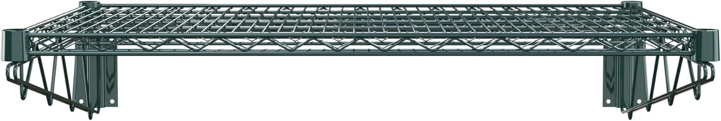 24" x 36" Green Epoxy Wire Wall Mount Shelf