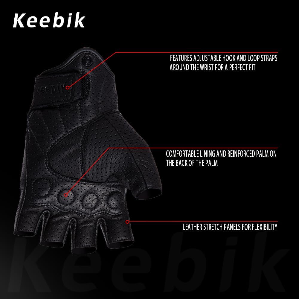 Goatskin Leather Motorcycle Motorbike Powersports Racing Gloves Reflective Skull Touchscreen for Men and Women Model