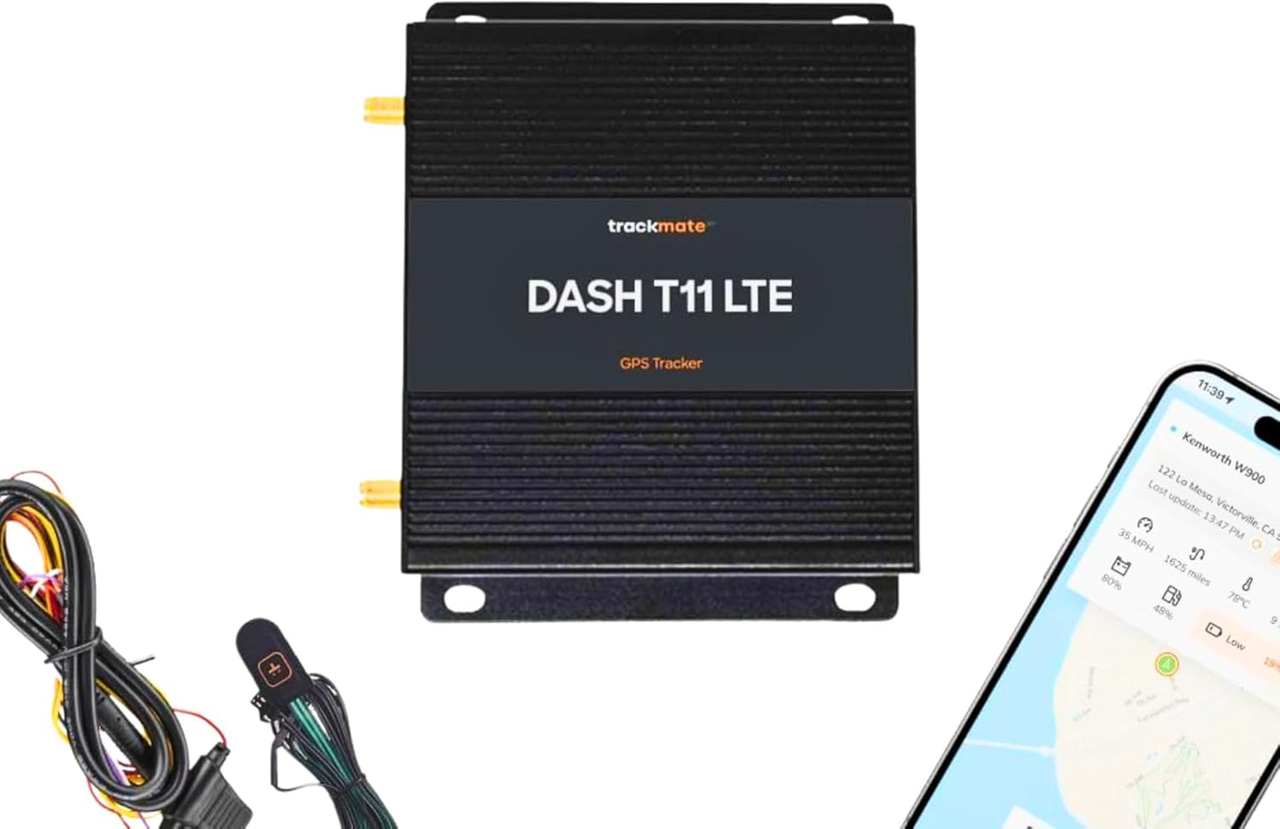 Dash T11 GPS Tracker for Vehicles, Real Time Tracking, Theft Prevention, Door Lock/Unlock, No Contract, Fleets Cars Trucks, US Support, Advanced Reports Easy Set Up & Easy to Use