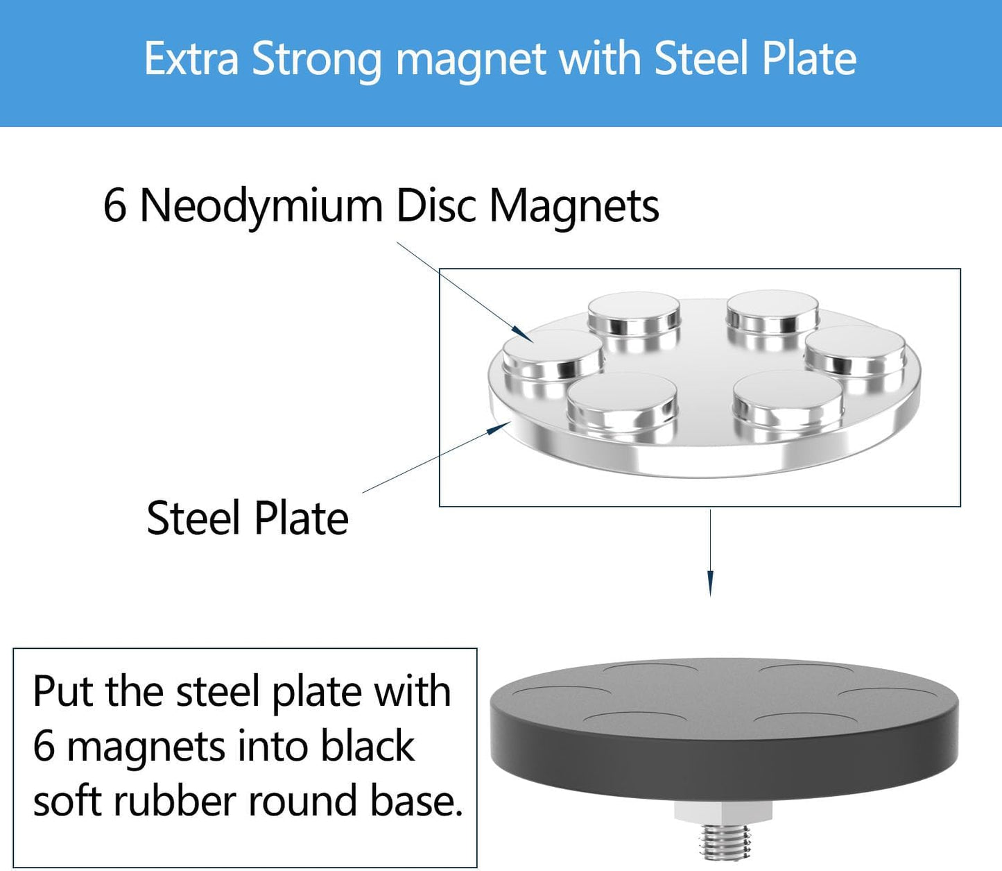 Magnetic Garage Hook, Heavy Duty Garage Storage Magnetic Hooks Steel Tool Hangers for Garage Wall Utility Magnet Hooks and Hangers Indoor & Outdoor Hanging Garden Tools (2 Pack)