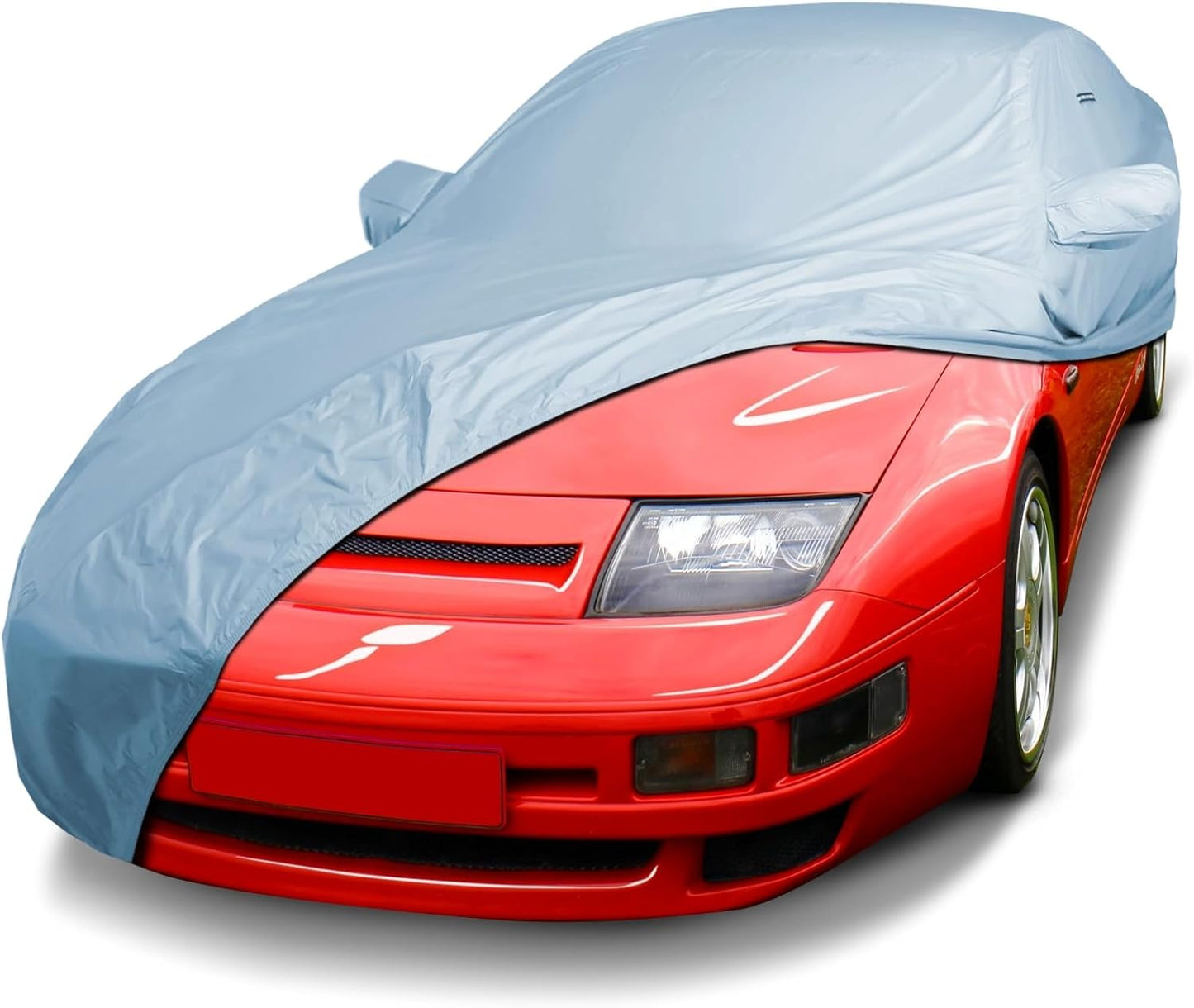 iCarCover Custom Car Cover for Nissan 300ZX 2+2, Waterproof All-Weather Rain Snow UV Sun Protector Full Exterior Indoor Outdoor Car Cover with Strap (Year Fits 1984-1996)
