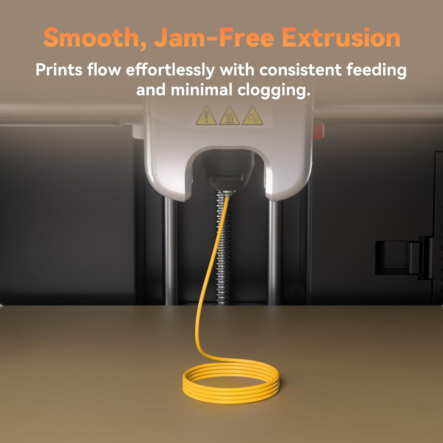 FLASHFORGE PLA Filament 1.75mm +/- 0.02mm, Matte Yellow 3D Printer Filament 1kg (2.2lbs) Spool, Excellent Printing Performance, Easy to Use for Most FDM 3D Printers