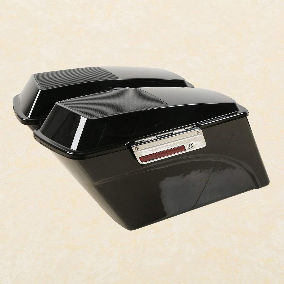 XFMT Hard Saddlebags Speaker Lid + Chrome Conversion Brackets For HARLEY HD SOFTAIL MODEL 1986-2013