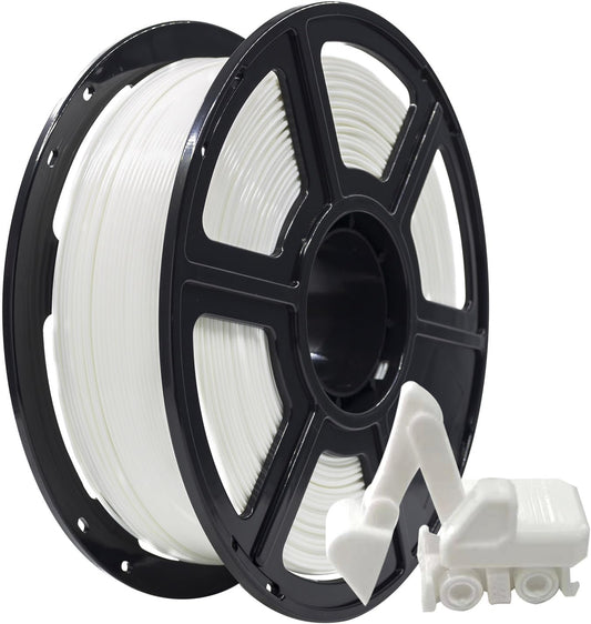 FLASHFORGE PLA Filament 1.75mm, 3D Printer Filament 1kg (2.2lbs) Spool, Dimensional Accuracy +/- 0.02mm, 3D Printing Filament Easy to Use and Fits for Most FDM 3D Printers (White)