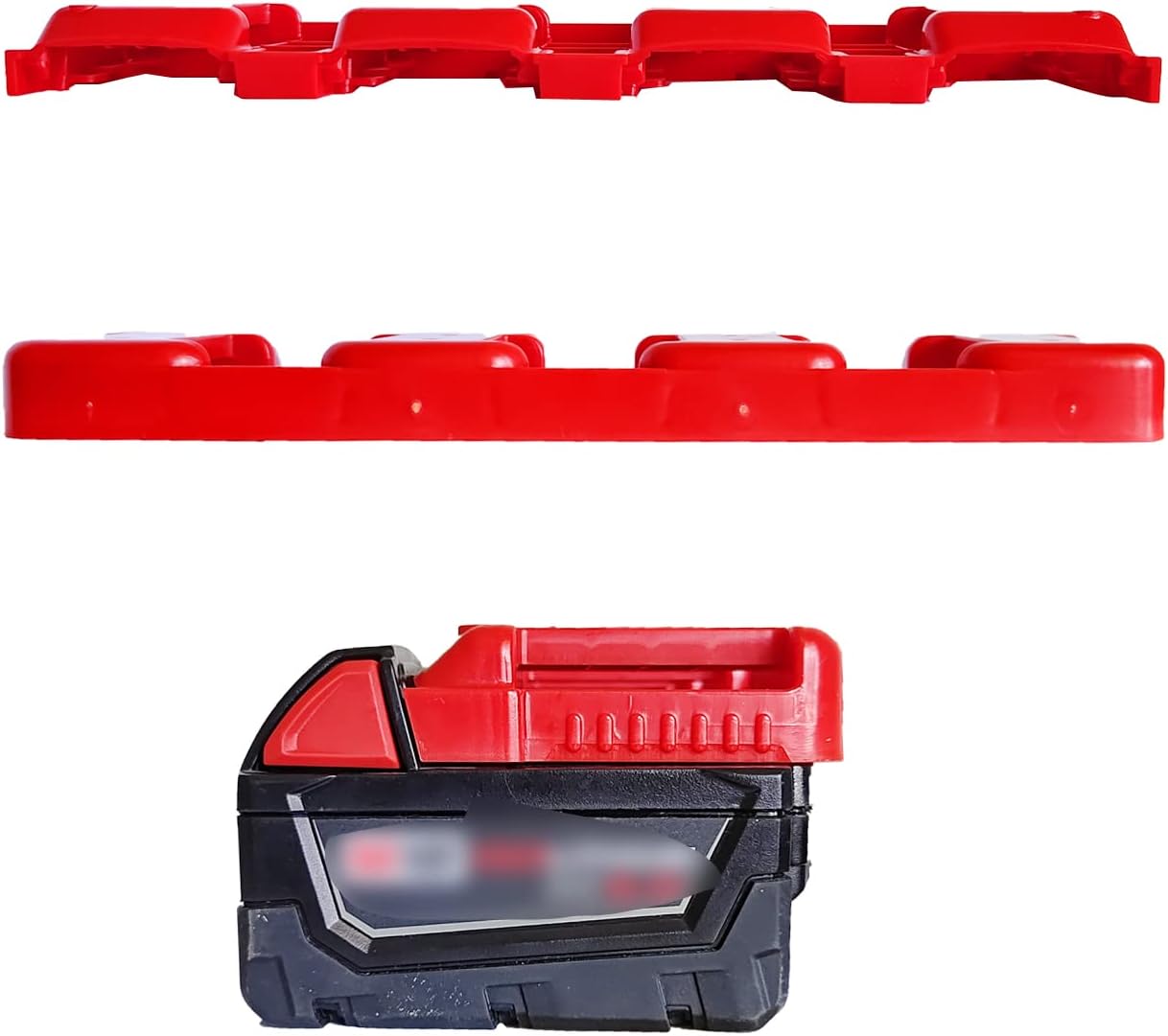 2Pcs Battery Holder 4 Slot Bulk Battery Garage Organizer Mount Fit for Milwaukee M18 Battery
