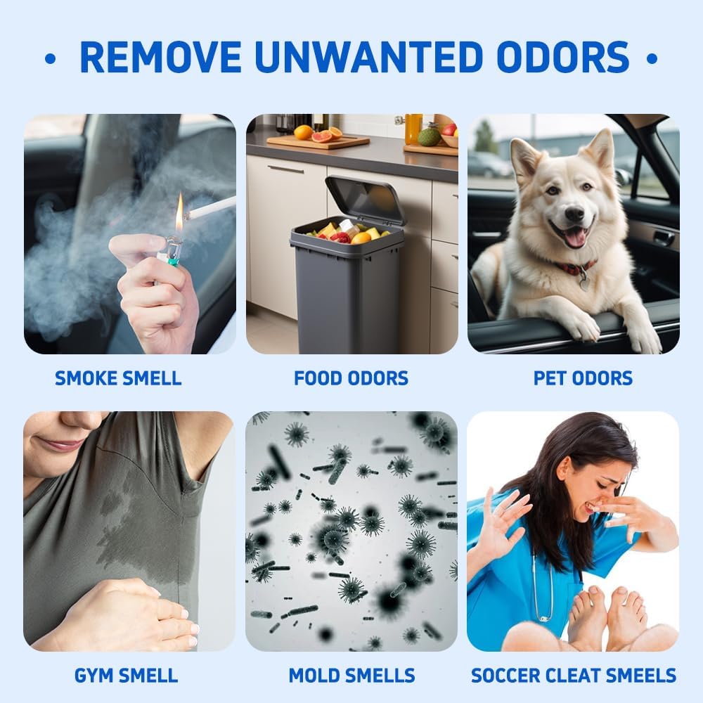 Glodway Whole Car Air Refresher,Odor Eliminator Remover Spray For Car,Tropical Flavor Strong Freshener With Odour Eliminator Technology,Long-Lasting Scent,6 Ounce(Pack of 3)