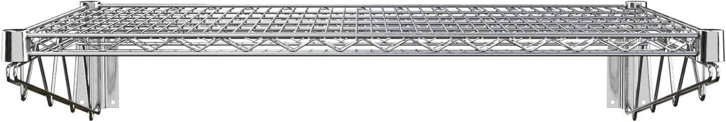 24" x 36" Chrome Wire Wall Mount Shelf