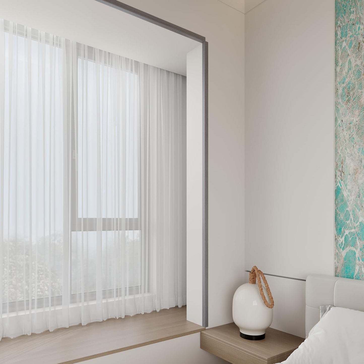 Wall Corner Protector 3PCS 45" Corner Molding Trim Grey Wood Grain Corner Trim Decorative Strips for Door and Window Frames Mirror Edges Ceramic Tiles, and Wooden Wall Edges.