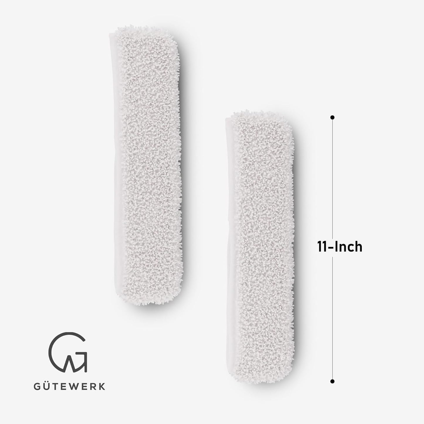 GÜTEWERK 2× Microfibre Cloths – Accessory for 11" Squeegee – Lint-Free, Streak-Free Cleaning for Car, Home, Kitchen, Windows & Glass – Cloths Only, Squeegee NOT Included