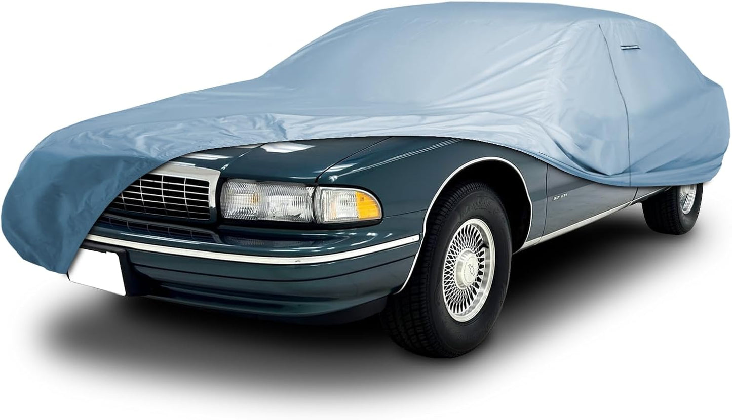 iCarCover Premium Car Cover for 1991-1996 Chevy Caprice Sedan Heavy Duty Waterproof All-Weather Automobiles Custom Fit Indoor Outdoor UV Snow Protection Covers with Straps and Bag