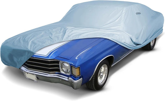 iCarCover Premium Car Cover for 1968-1972 Chevy Chevelle Wagon Heavy Duty Waterproof All Weather Automobiles Custom Fit Indoor Outdoor UV Snow Protection Covers with Straps and Bag