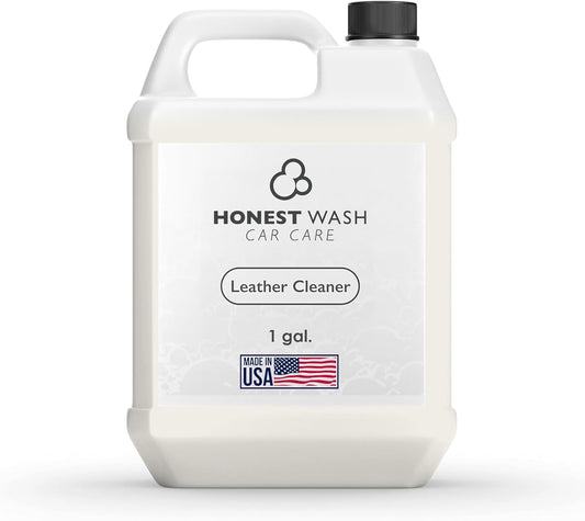 Honest Wash Car Leather Cleaner – Cleans, Conditions, & Restores Leather | Replenishes Natural Oils and Prevents Cracking | Non-Greasy Formula for Seats, Panels, & More | Made in The USA (128 Fl Oz)