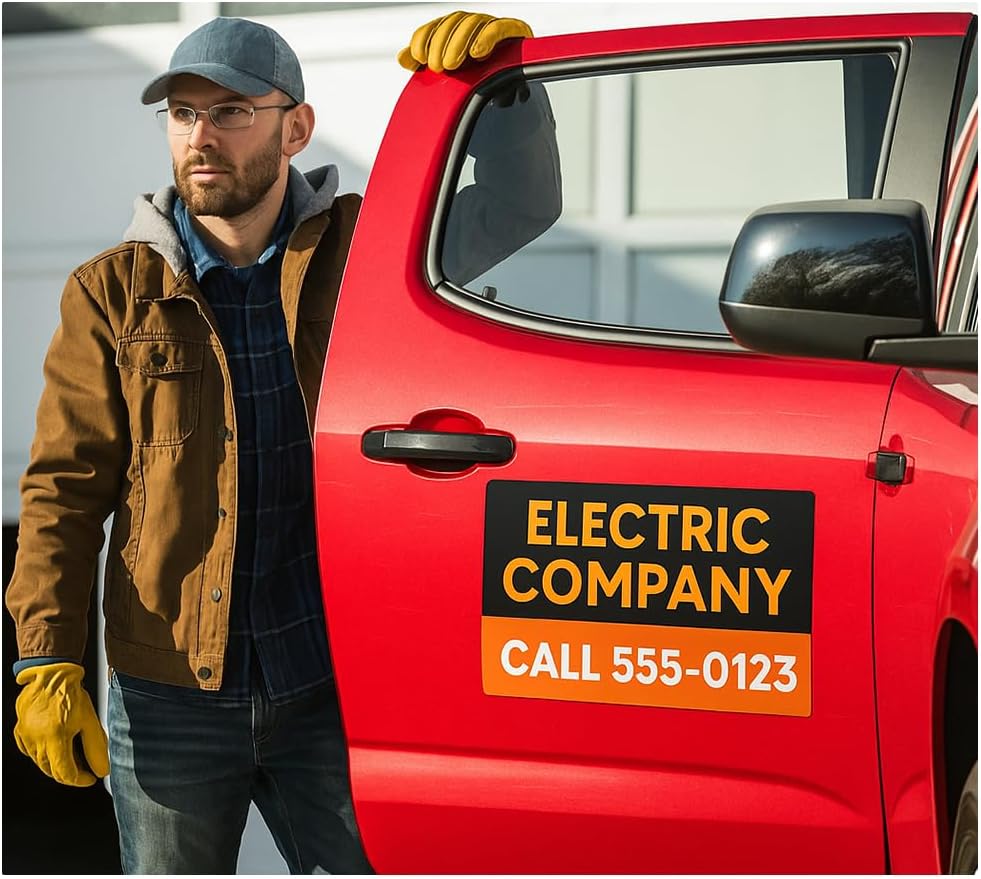 Custom Car Magnets with Rounded Corners Personalize Your Message Full Color Digital Print Great for Commercial or Marketing Vehicles