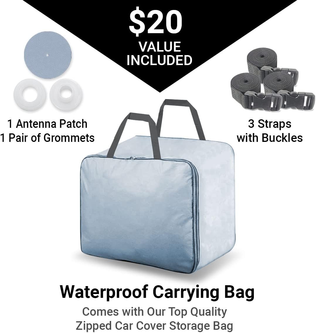 iCarCover Premium Car Cover for 1973-1975 Buick Apollo Heavy Duty Waterproof All-Weather Automobiles Custom Fit Indoor Outdoor UV Snow Protection Covers with Straps and Bag