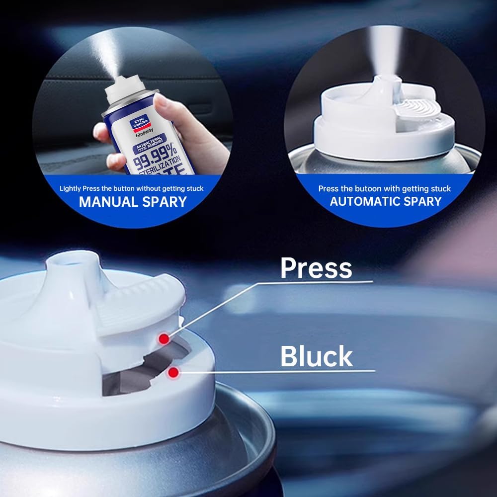 Glodway Whole Car Air Refresher Spray,Odor Eliminator Eliminates Strong Vehicle Odors,Cologne Scent-6 Ounce Spray Bottle (Plack of 2)