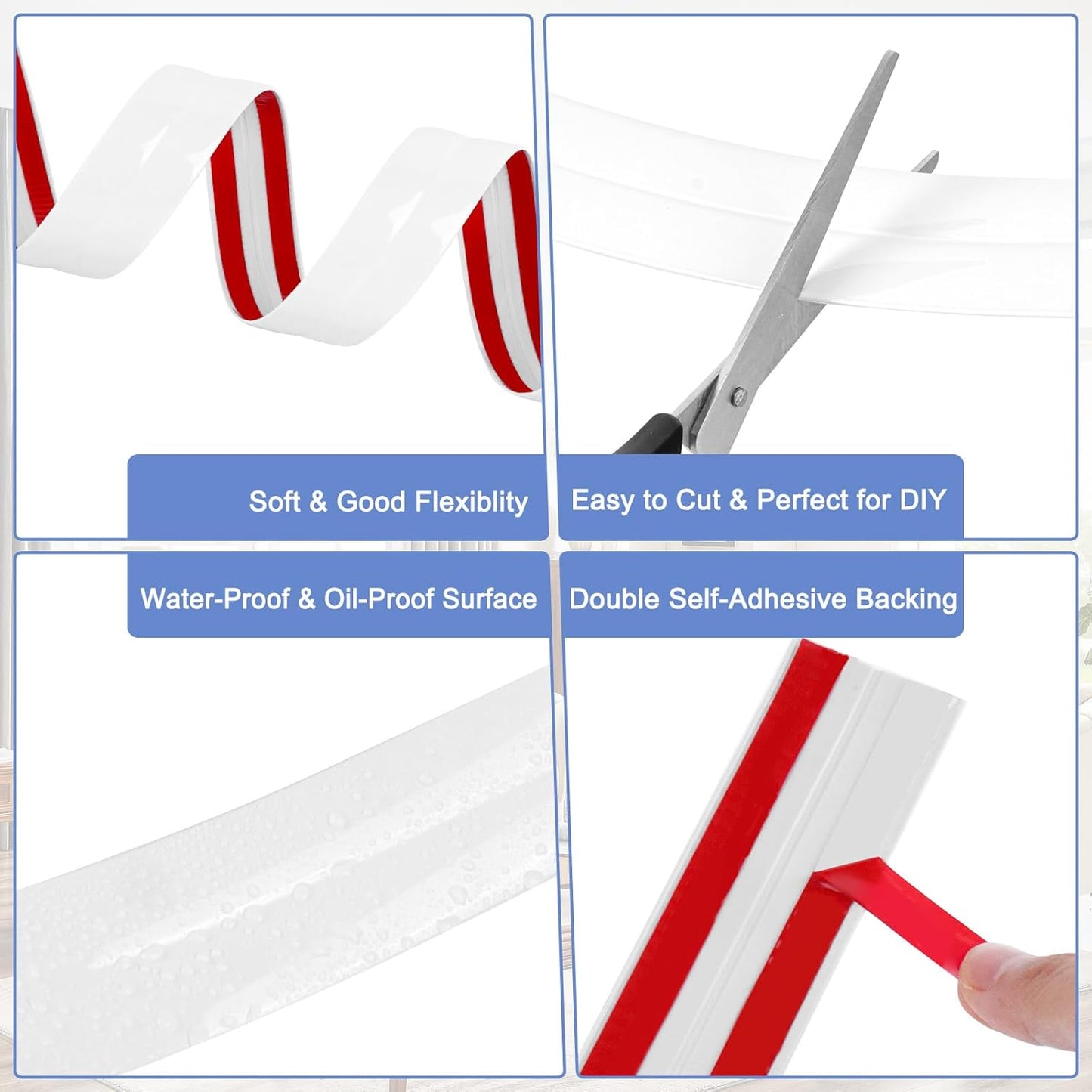 Wall Corner Protector Moulding Trim Peel and Stick Wall Corner Guards Trim Flexible Self Adhesive Edge Protector Moulding, 0.8 in x 20 Ft, White