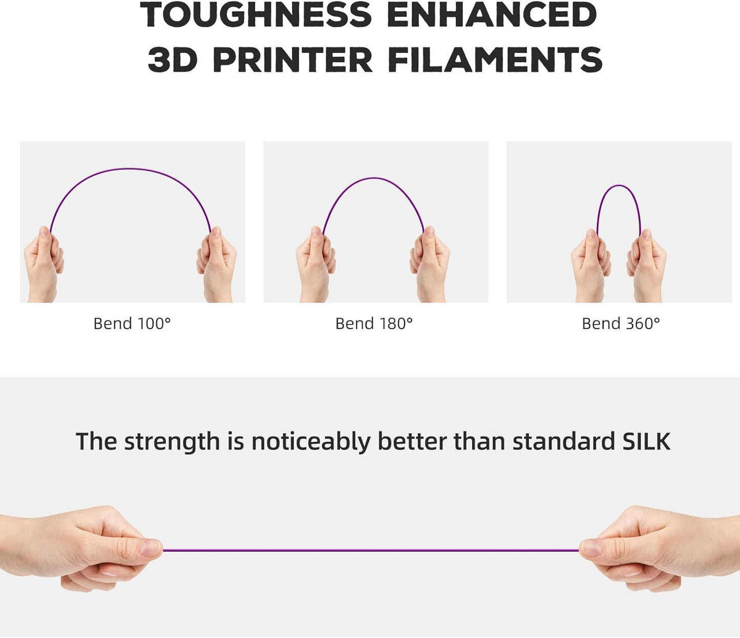 FLASHFORGE PLA Filament 1.75mm, 3D Printer Filament 1kg (2.2lbs) Spool, Dimensional Accuracy +/- 0.02mm, 3D Printing Filament Easy to Use and Fits for Most FDM 3D Printers (Purple)