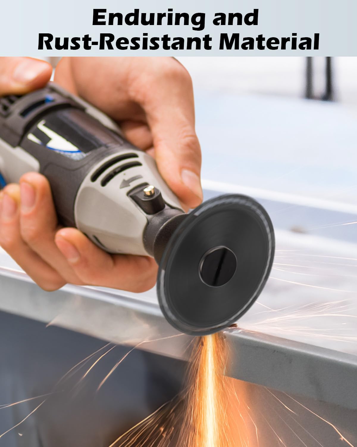 Die Grinder Accessories 3/8" & 1/4" Arbor Hole, 8 Pack Mounting Mandrel for Die Grinder Cut Off Wheel Drill Bits Tool