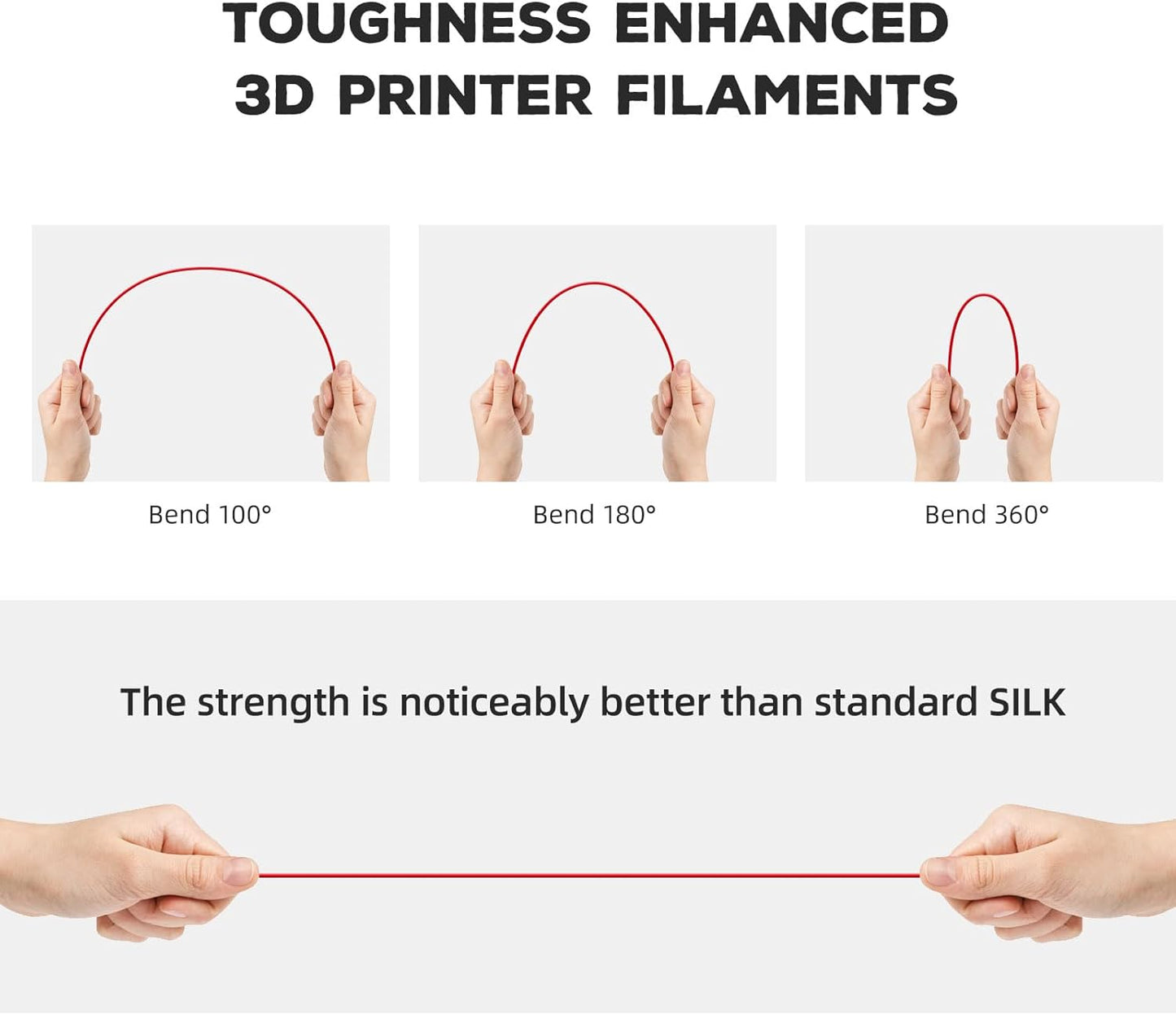 FLASHFORGE PLA Filament 1.75mm Red, 3D Printer Filament 1kg (2.2lbs) Spool, Dimensional Accuracy +/- 0.02mm, 3D Printing Filament Easy to Use and Fits for Most FDM 3D Printers