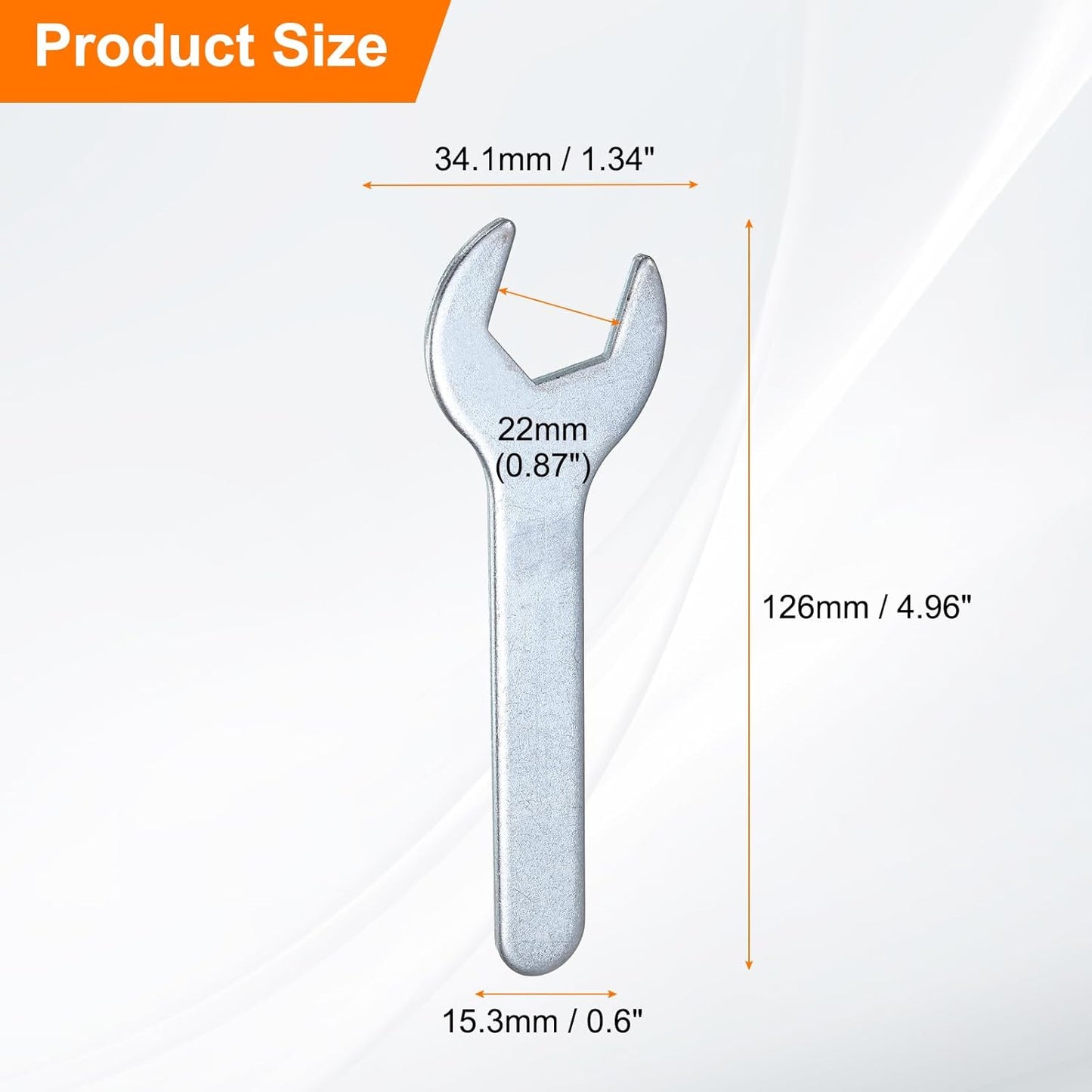 HARFINGTON 10pcs Small Wrench Open End Wrench 22x126x2.8mm Metric U-Shaped Single Open Ended Spanner Super Thin Small Flat Head Galvanizing Wrench for Automotive Repair Furniture Assembly
