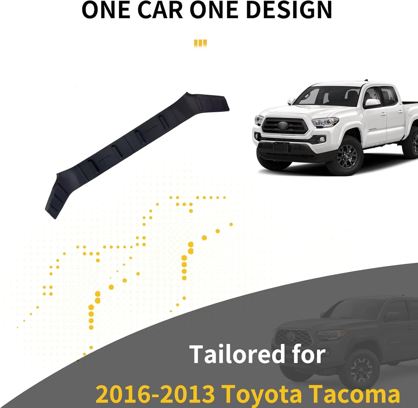 Hood Protector | Tailored for 2016-2023 Toyota Tacoma |Low Profile Deflector/Bug Shield/Bug Deflector Hood Shield Tacoma Accessories