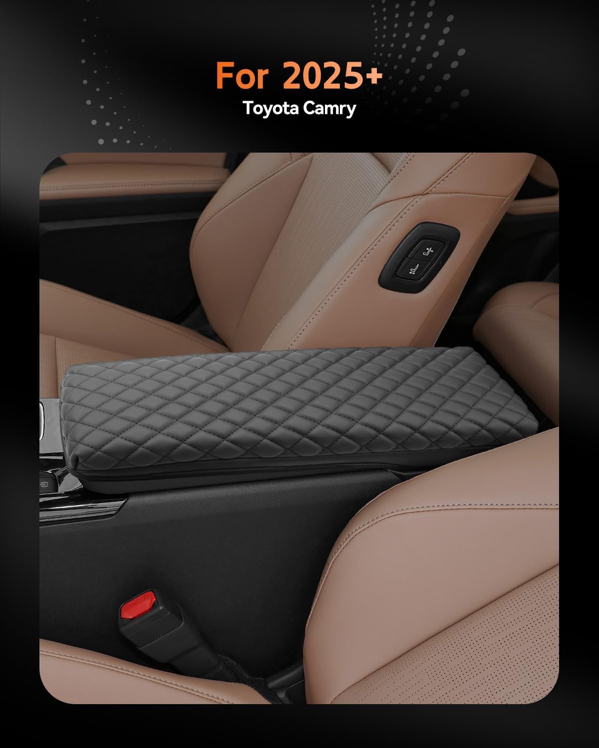 CDEFG for 2025 2026 Toyota Camry Center Console Cover Armrest Box Cover for Camry (LE, SE, XLE, XSE) Accessories Arm Rest Protector