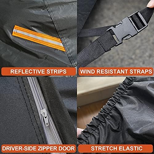 Kayme 7 Layers Truck Cover Waterproof All Weather, Heavy Duty Outdoor Pickup Cover Sun Uv Rain Protection, Universal Fit Dodge Ram 1500, Chevy Silverado, Ford F150 (Length Up to 242 inch) XL/Black