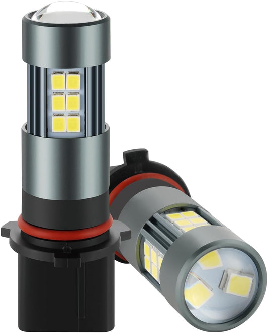 P13W 12277 LED Bulbs, Super Bright SH23W Fog Light 6500K Cool White, Pack of 2