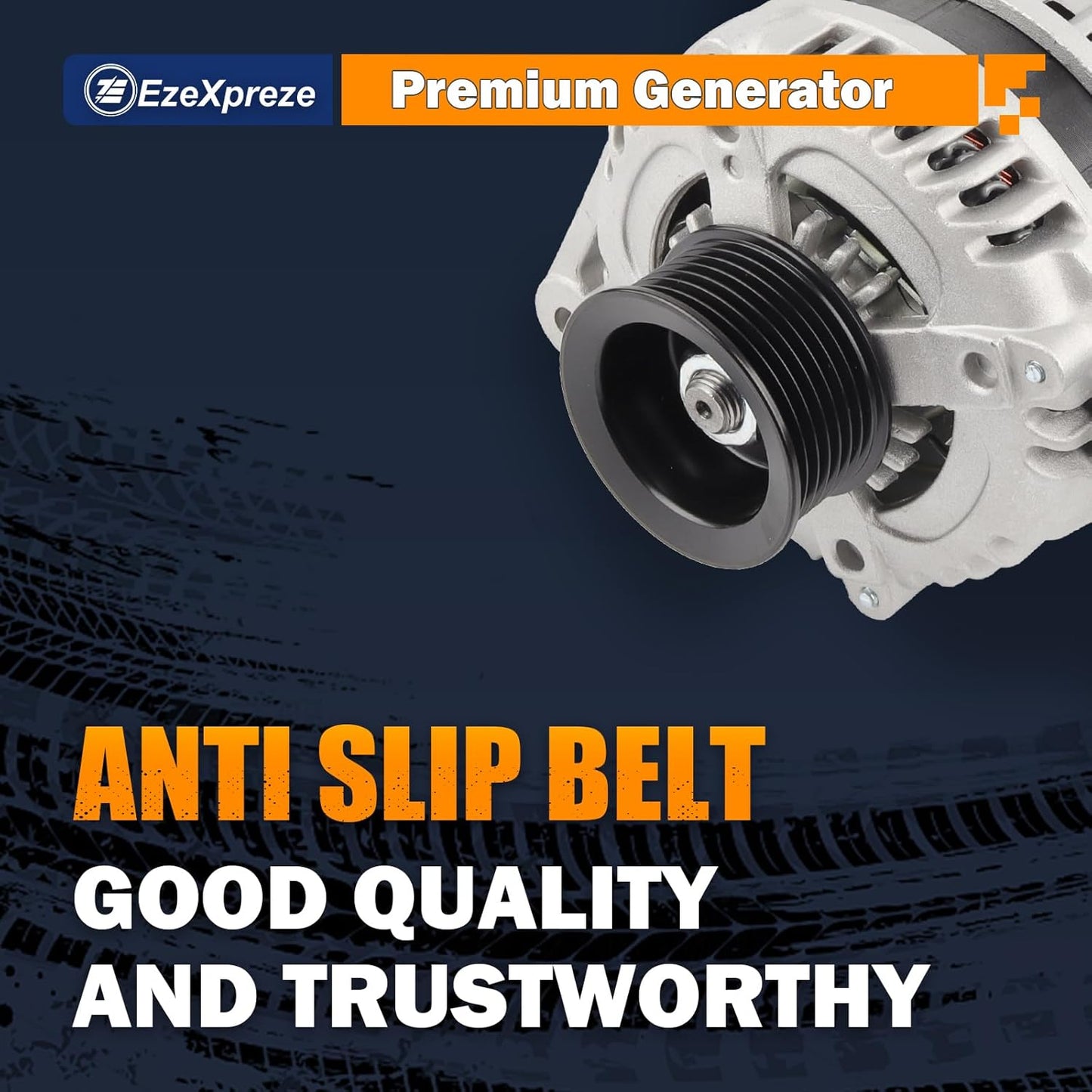 Ezexpreze 11390 Alternator Replacement for 2.4L Honda Accord 2008 2009 2010 2011 2012,Acur.a TSX 2009 2010 2011 2012 2013 2014 130A,12V,CW,7-Groove Pulley, OE#11390,1042105890,12870