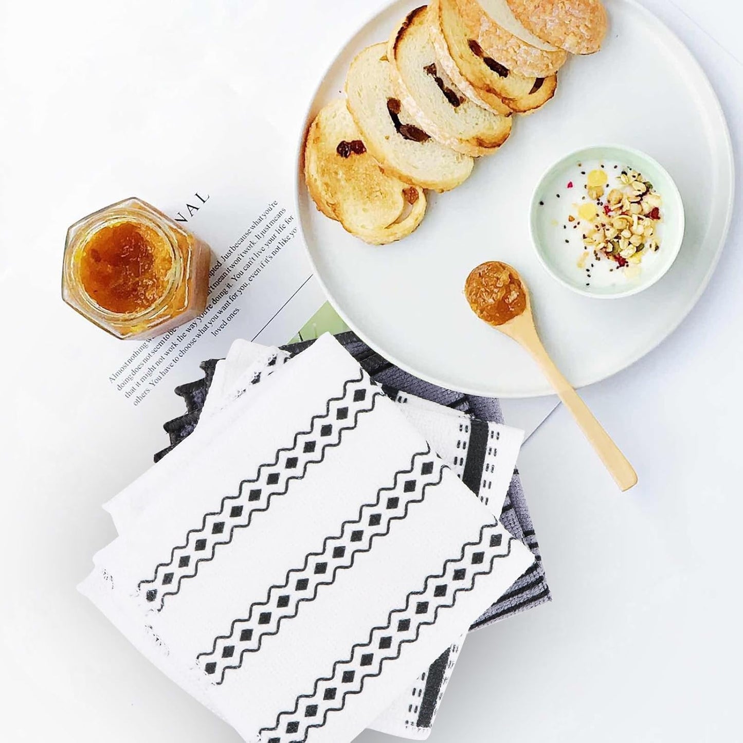 HOMEXCEL Microfiber Cleaning Cloth, Kitchen Towels 12 Pack, Lint Free, Scratch-Free, Highly Absorbent, Reusable Dish Towels for Kitchen and Household