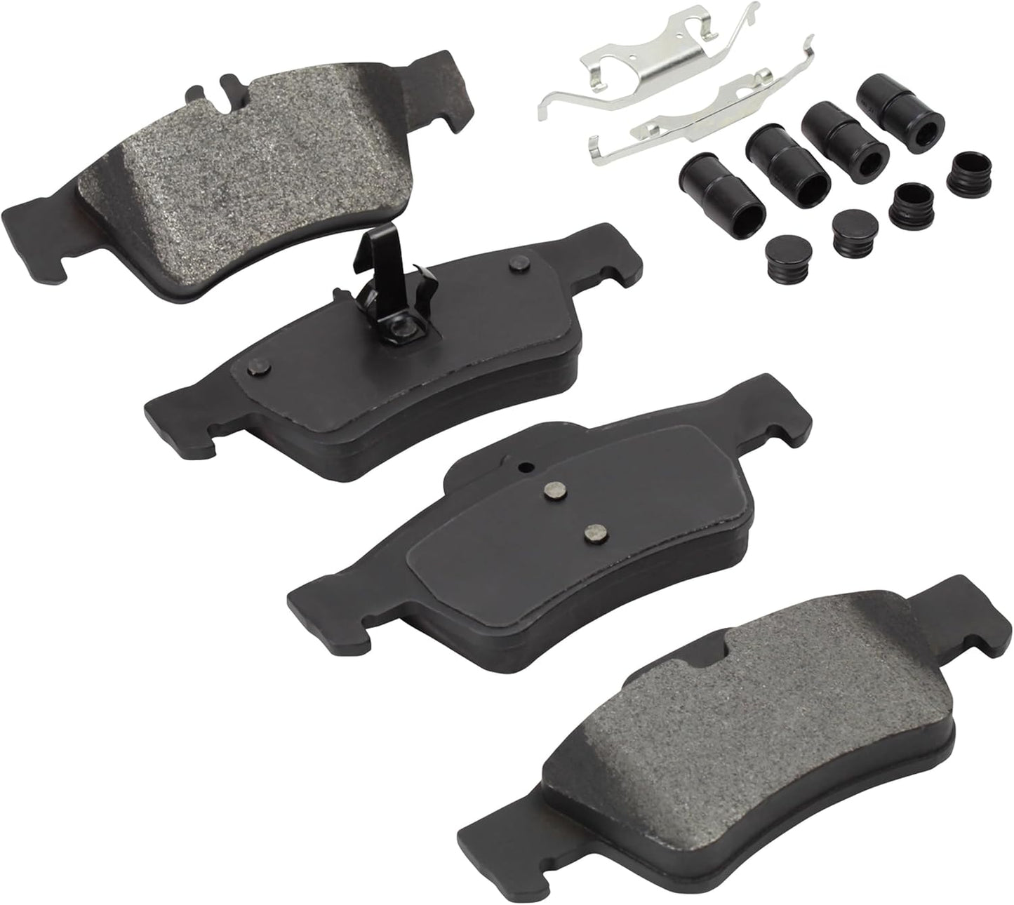 Premium Semi-Metallic Rear Brake Pads (1001-0986M) Compatible with 2003-2018 Mercedes-Benz (CL500/CL550/CL600/CLS350/CLS400/CLS500/CLS550/E250/E320/E350/E400/E500/E550/S350 & More)
