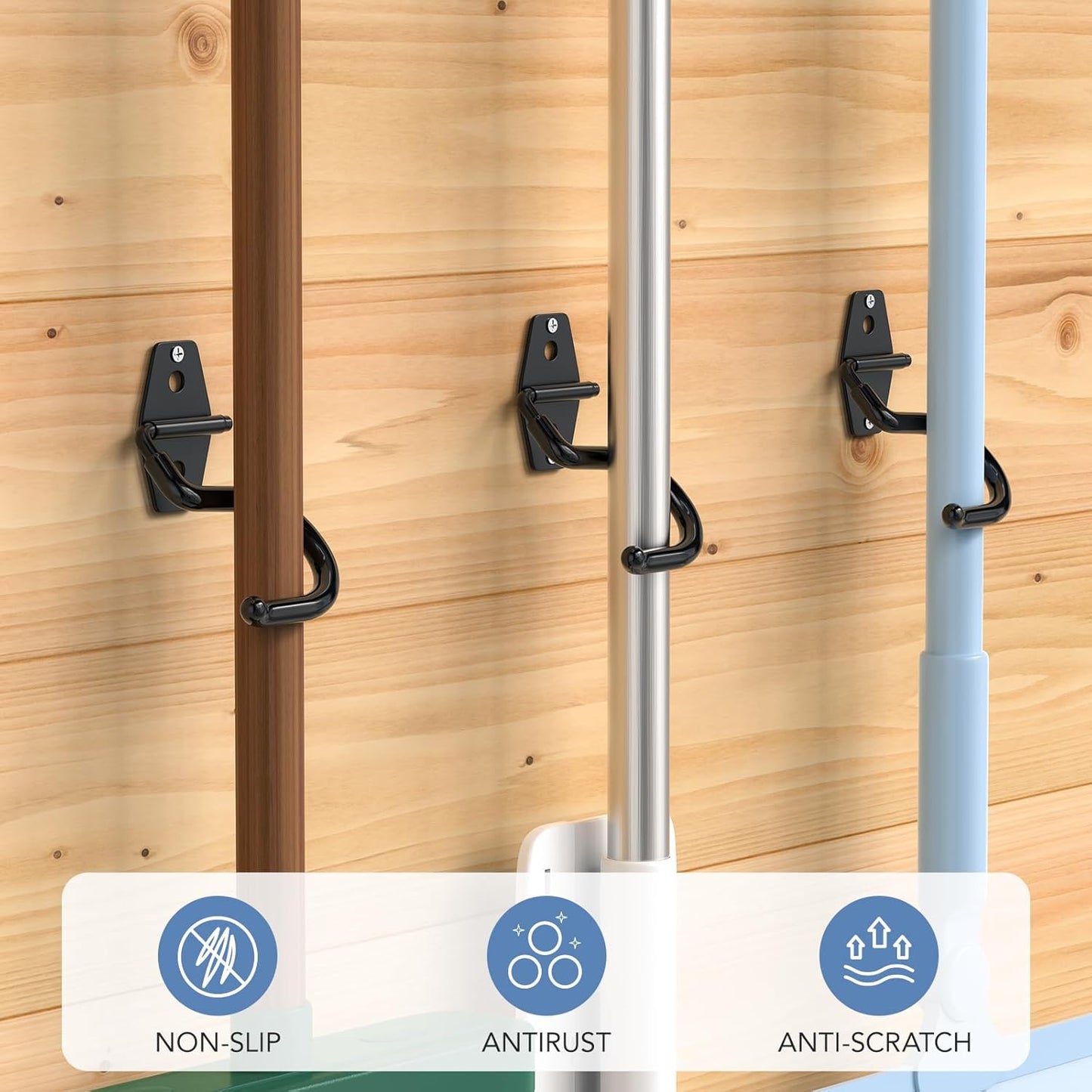 6 Pack Metal Garage Hooks, Heavy Duty S Hooks Tool Hangers for Garage Wall, Shed, Garden Storage Organizer